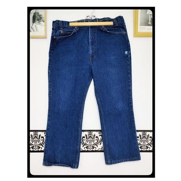 Vintage 1980’s Levi’s 517 Orange Tab Jeans 38x26 - Picture 3 of 8